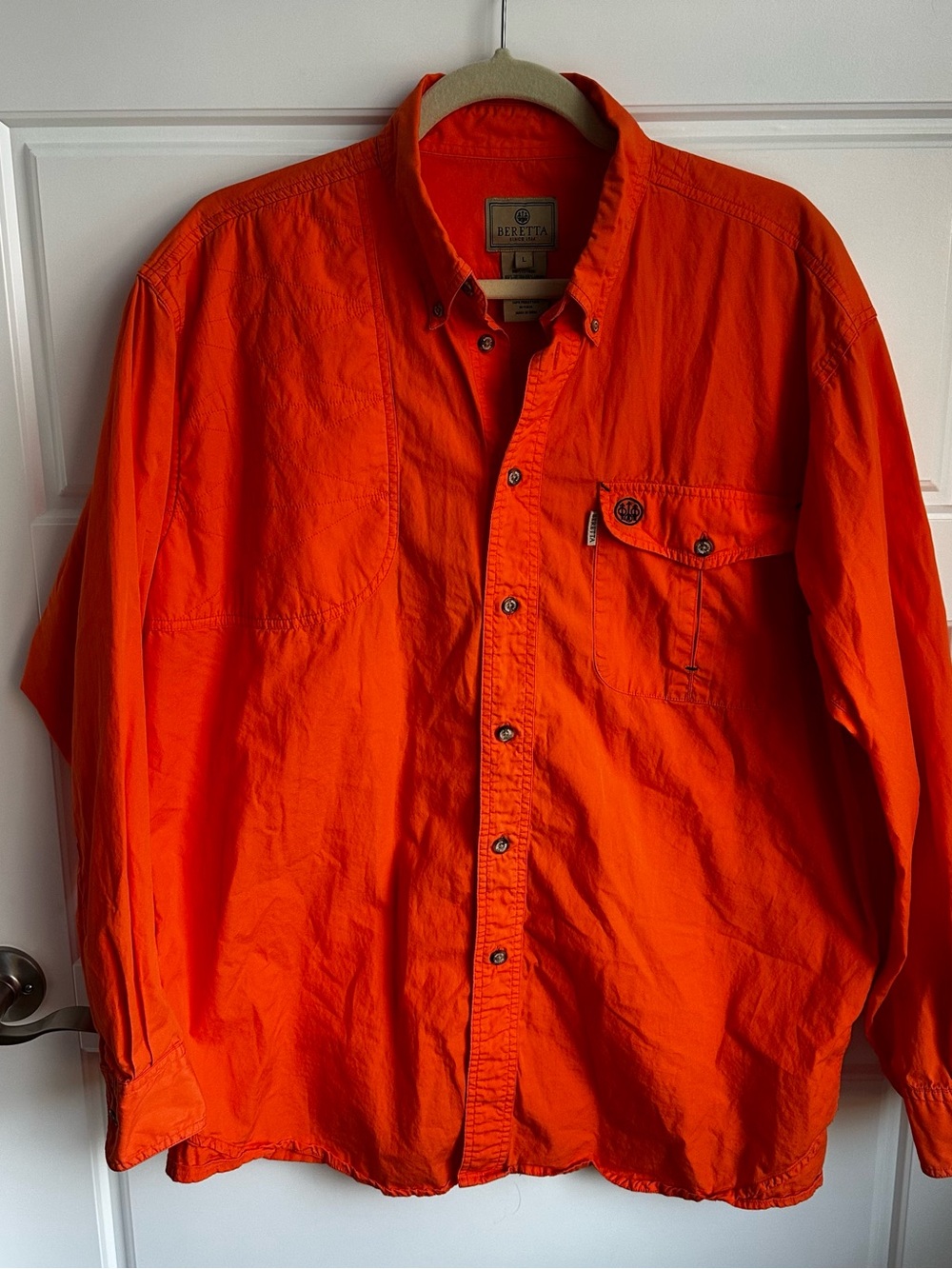 Beretta Men’s TM Long-Sleeve Shooting Shirt Blaze Orange Size L